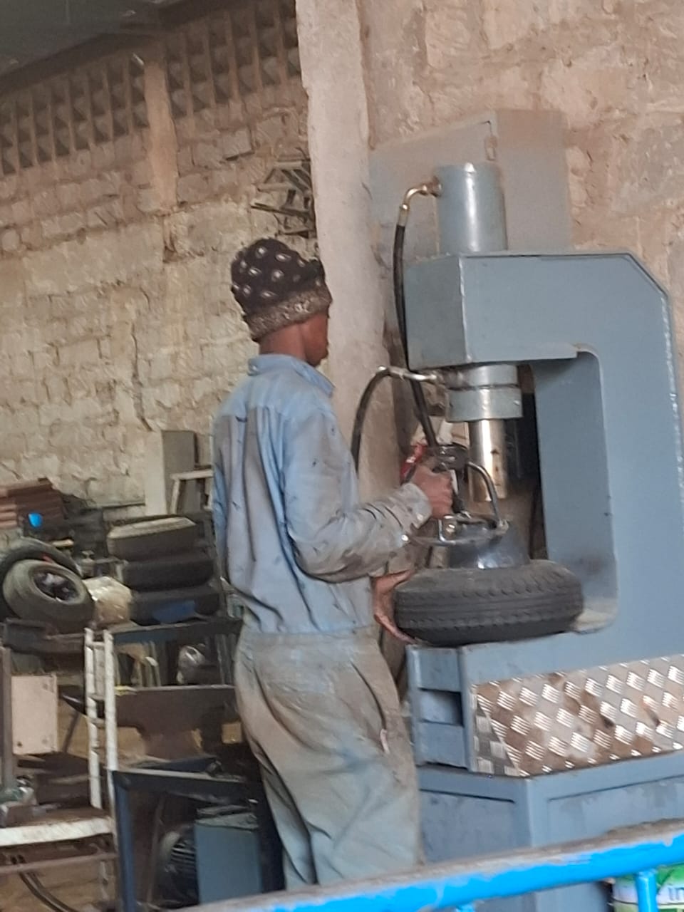 Tires fitted on some projects for mobility